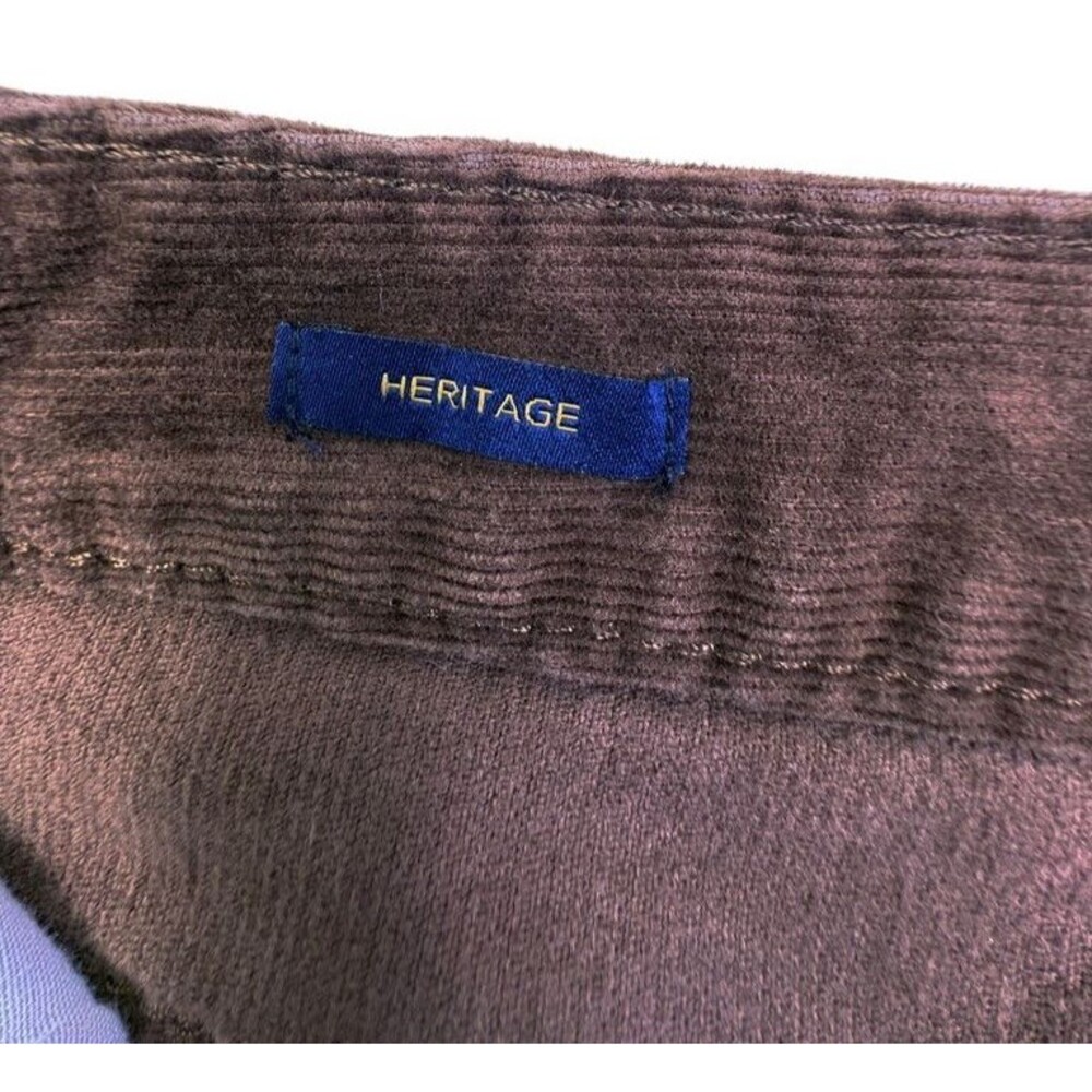 Talbots Petites Heritage Brown Corduroy Straight Leg Pants 12P Fall Preppy - Picture 7 of 16